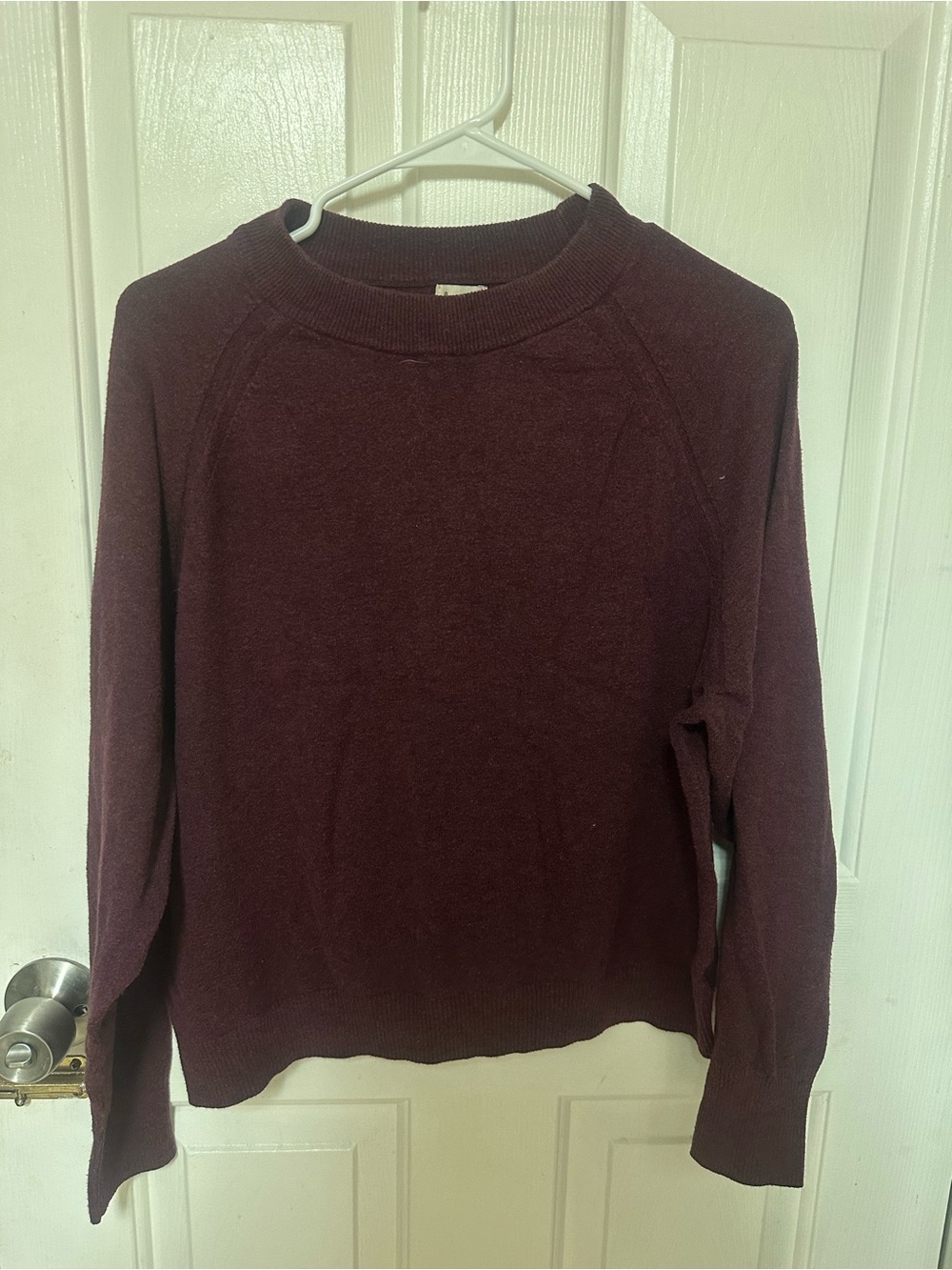 A NEW DAY Women's Maroon Crewneck Sweater Top - L